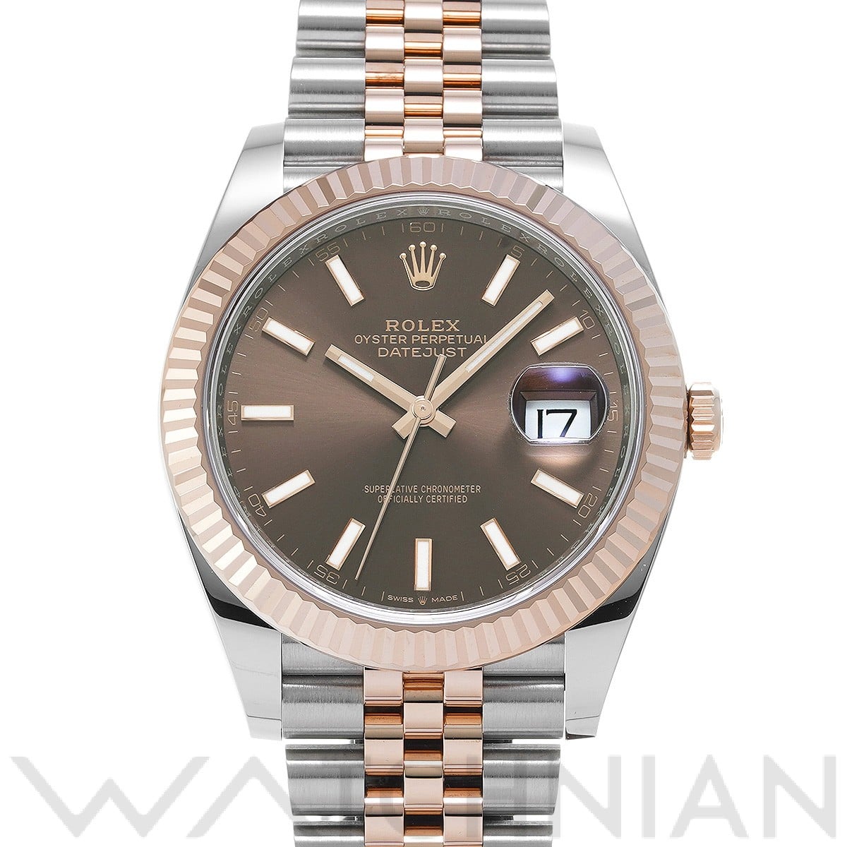 ロレックス デイトジャスト 41 126331 チョコレート メンズ 時計 【中古】【wristwatch】