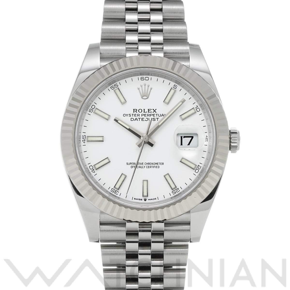 ロレックス デイトジャスト 41 126334 ホワイト メンズ 時計 【中古】【wristwatch】