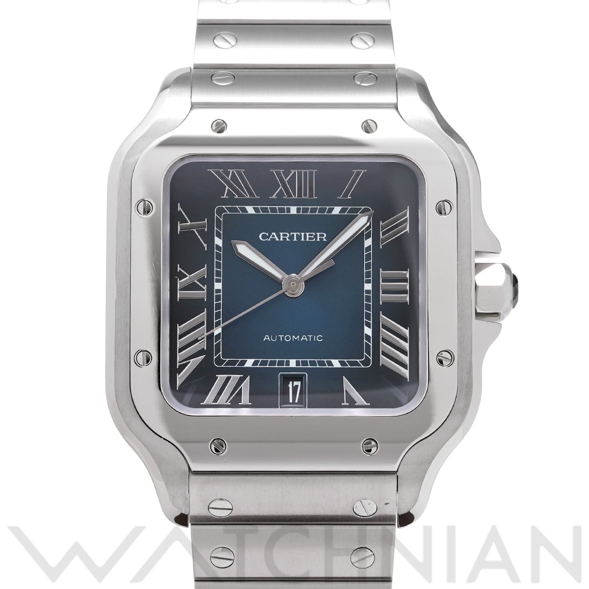 カルティエ サントス ドゥ カルティエ LM WSSA0013 ブルー・グラデーション メンズ 時計 【中古】【wristwatch】