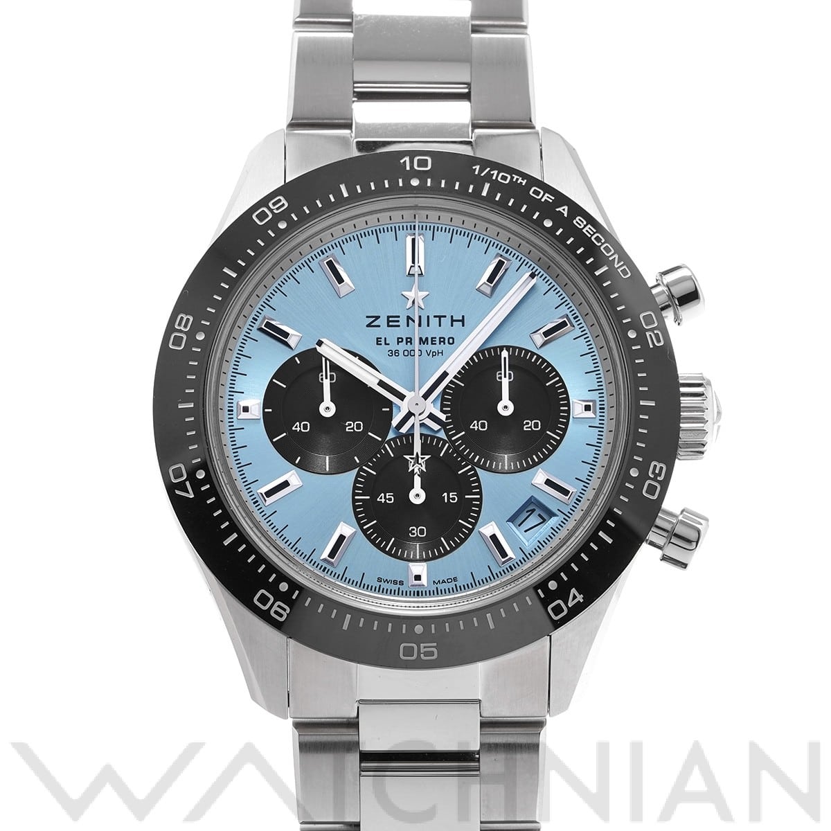 ゼニス / ZENITH クロノマスター スポーツ エル・プリメロ ヨシダスペシャル 03.3104.3600/54.M3100 アクアブルー/ブラック メンズ 時計 【中古】【wristwatch】