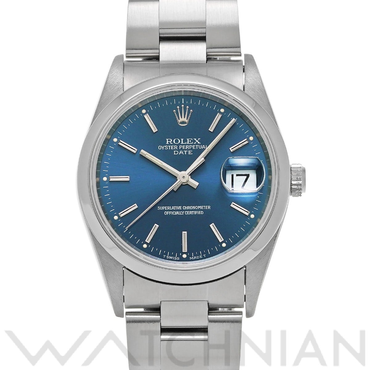 ロレックス オイスターパーペチュアル デイト 15200 ブルー メンズ 時計 【中古】【wristwatch】