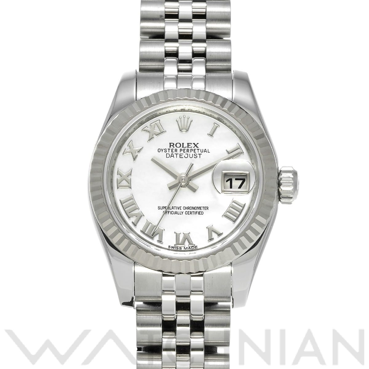 ロレックス レディ デイトジャスト 26 179174NR ホワイトシェル レディース 時計 【中古】【wristwatch】