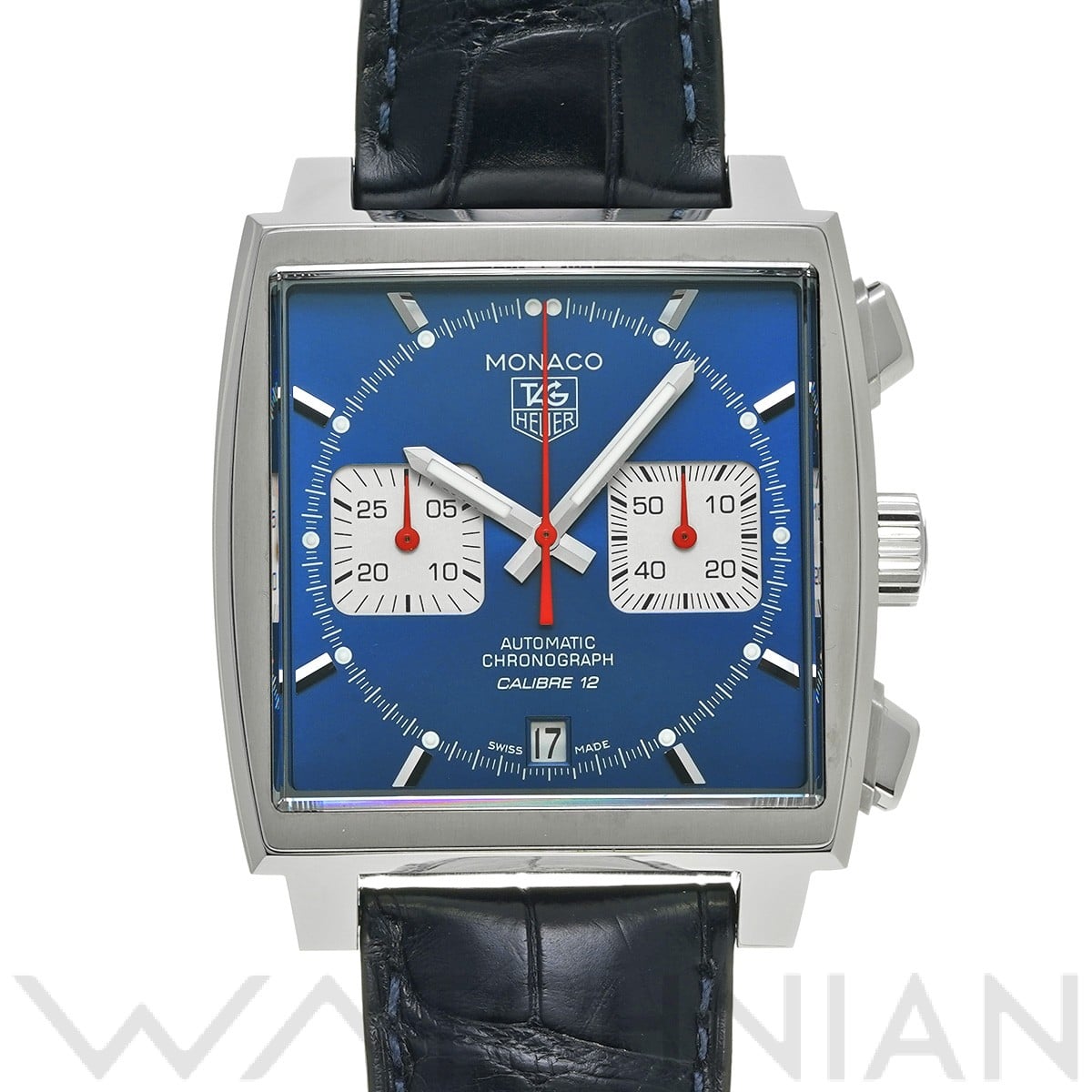 タグ ホイヤー / TAG HEUER モナコ キャリバー12 クロノグラフ CAW2111.FC6183 ブルー/シルバー メンズ 時計 【中古】【wristwatch】