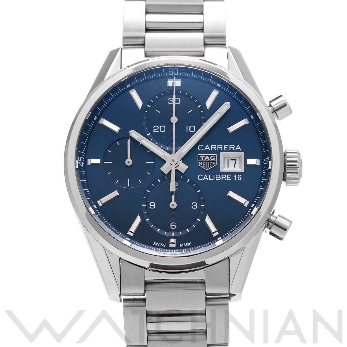 タグ ホイヤー / TAG HEUER カレラ キャリバー16 クロノグラフ CBK2112.BA0715 ブルー メンズ 時計 【中古】【wristwatch】