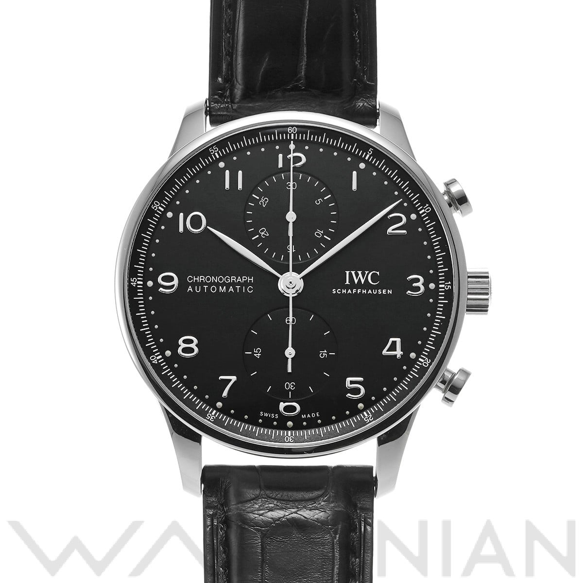 IWC ポルトギーゼ クロノグラフ IW371609 ブラック メンズ 時計 【中古】【wristwatch】