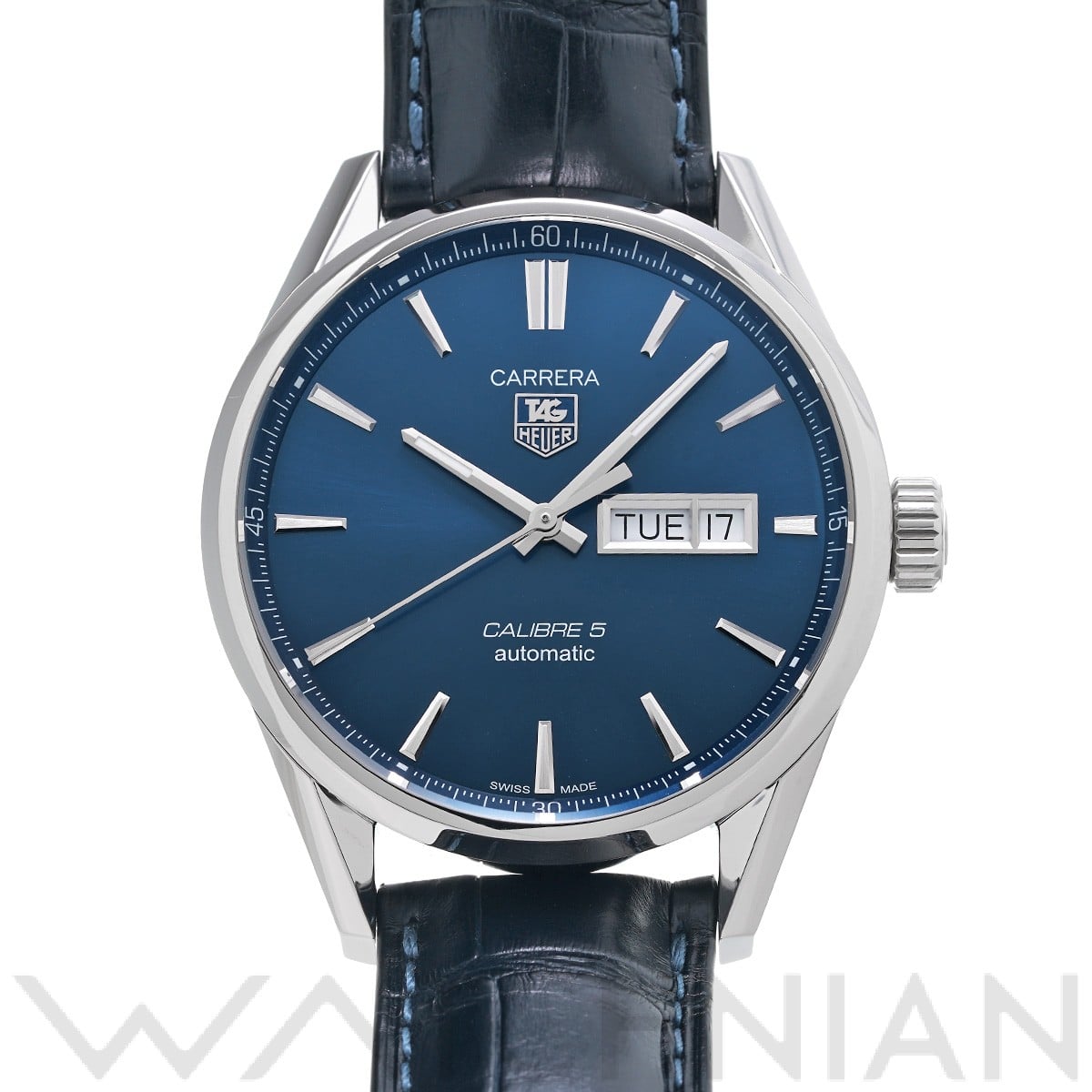 タグ ホイヤー カレラ キャリバー5 デイデイト WAR201E.FC6292 ブルー メンズ 時計 【中古】【wristwatch】