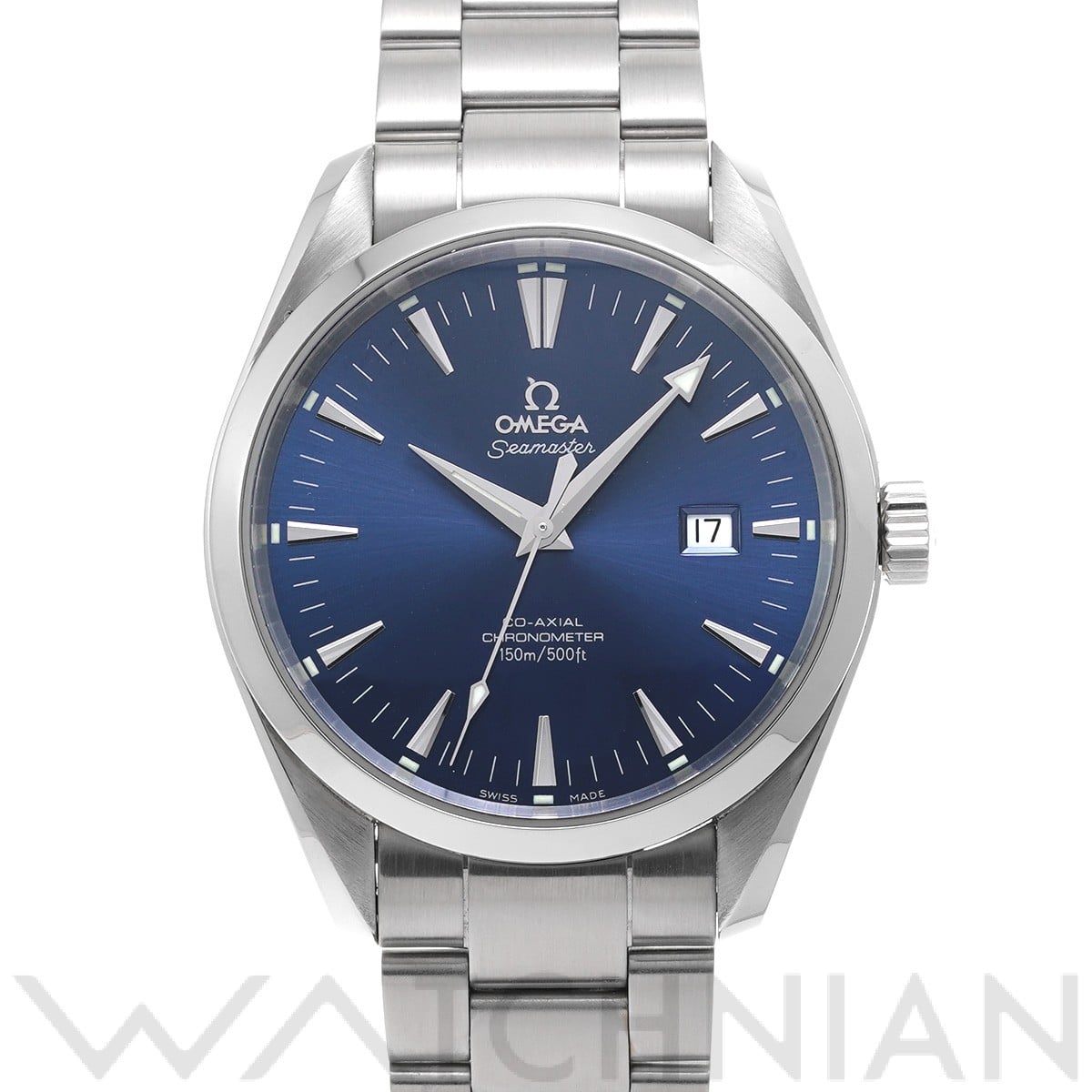 オメガ シーマスター アクアテラ コーアクシャル ビッグサイズ 2502.80 ブルー メンズ 時計 【中古】【wristwatch】