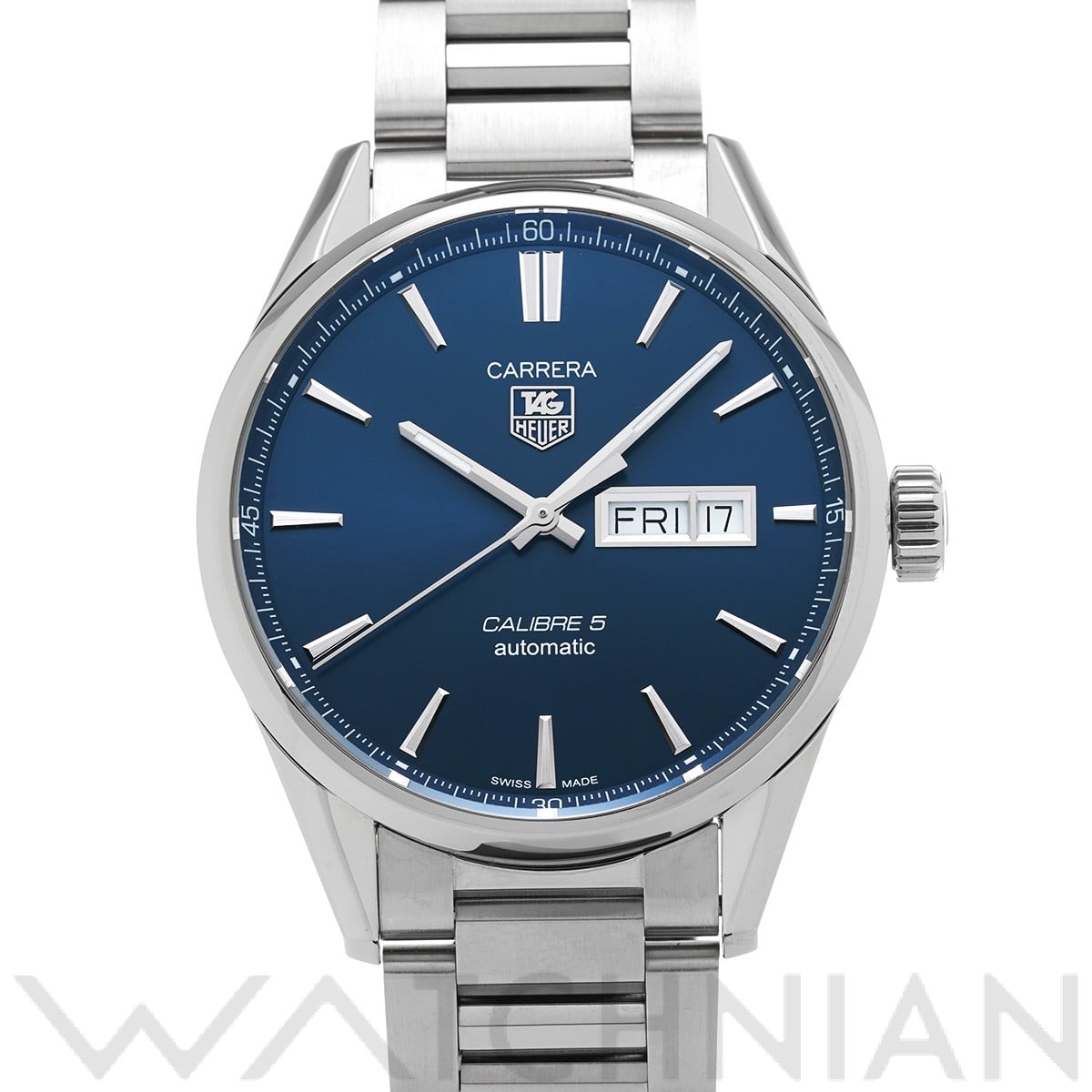 タグ ホイヤー カレラ キャリバー5 デイデイト WAR201E.BA0723 ブルー メンズ 時計 【中古】【wristwatch】