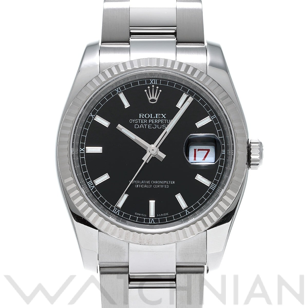 ロレックス デイトジャスト 36 116234 ブラック メンズ 時計 【中古】【wristwatch】