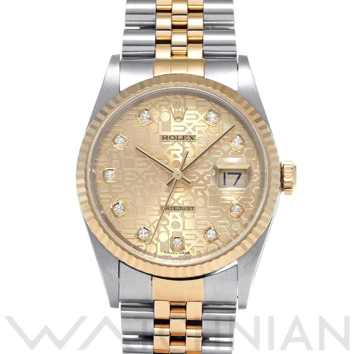 ロレックス デイトジャスト 16233G シャンパンコンピュータ/ダイヤモンド メンズ 時計 【中古】【wristwatch】