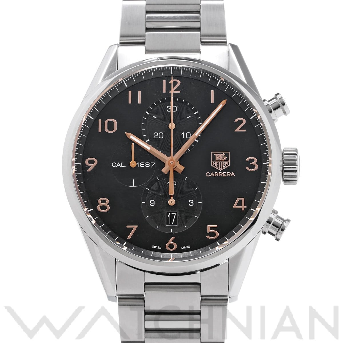 タグ ホイヤー / TAG HEUER カレラ キャリバー1887 クロノグラフ CAR2014.BA0799 ブラック メンズ 時計 【中古】【wristwatch】