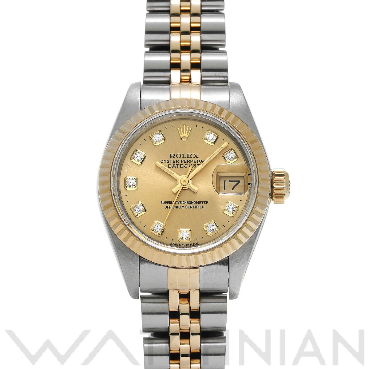 ロレックス デイトジャスト 69173G シャンパン/ダイヤモンド レディース 時計 【中古】【wristwatch】