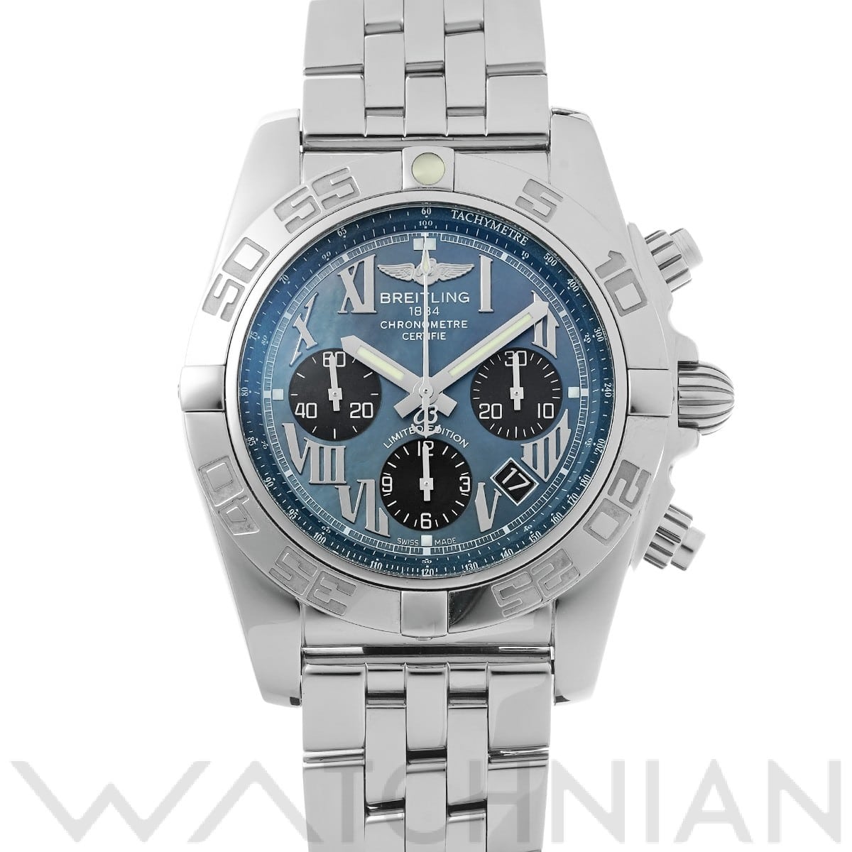 ブライトリング クロノマット 44 AB01111A/BG64 ブルーシェル/ブラック メンズ 時計 【中古】【wristwatch】