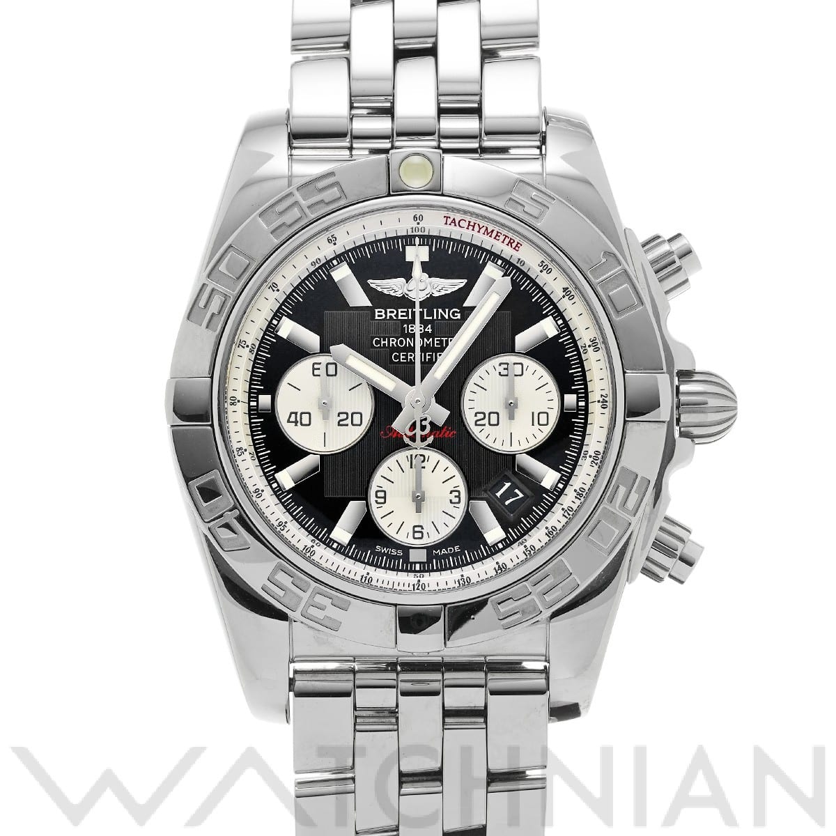 ブライトリング クロノマット 44 AB011012/B967 ブラック/シルバー メンズ 時計 【中古】【wristwatch】
