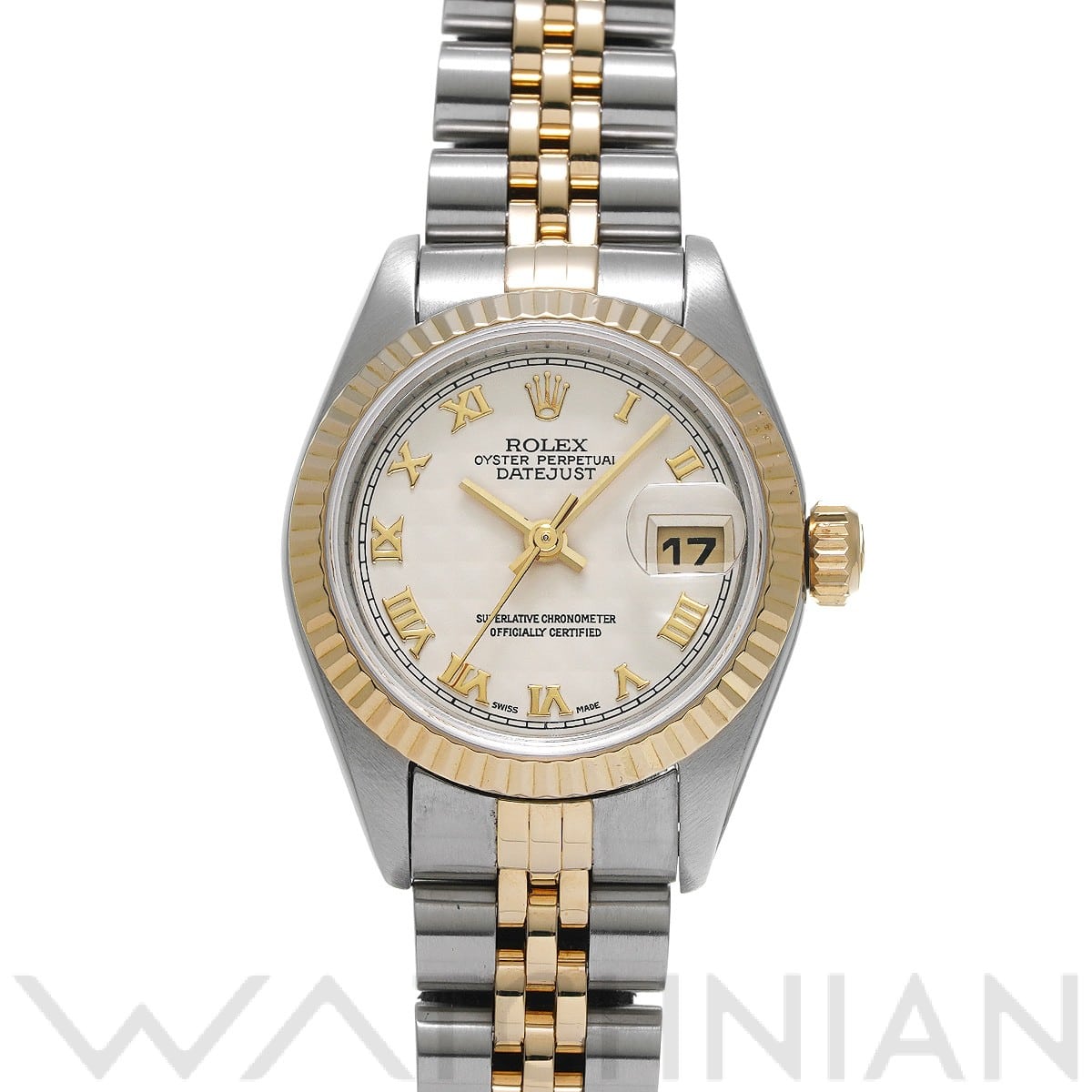 ロレックス デイトジャスト 69173 アイボリーピラミッド レディース 時計 【中古】【wristwatch】