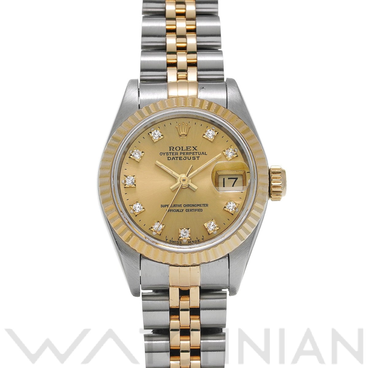 ロレックス デイトジャスト 69173G シャンパン/ダイヤモンド レディース 時計 【中古】【wristwatch】