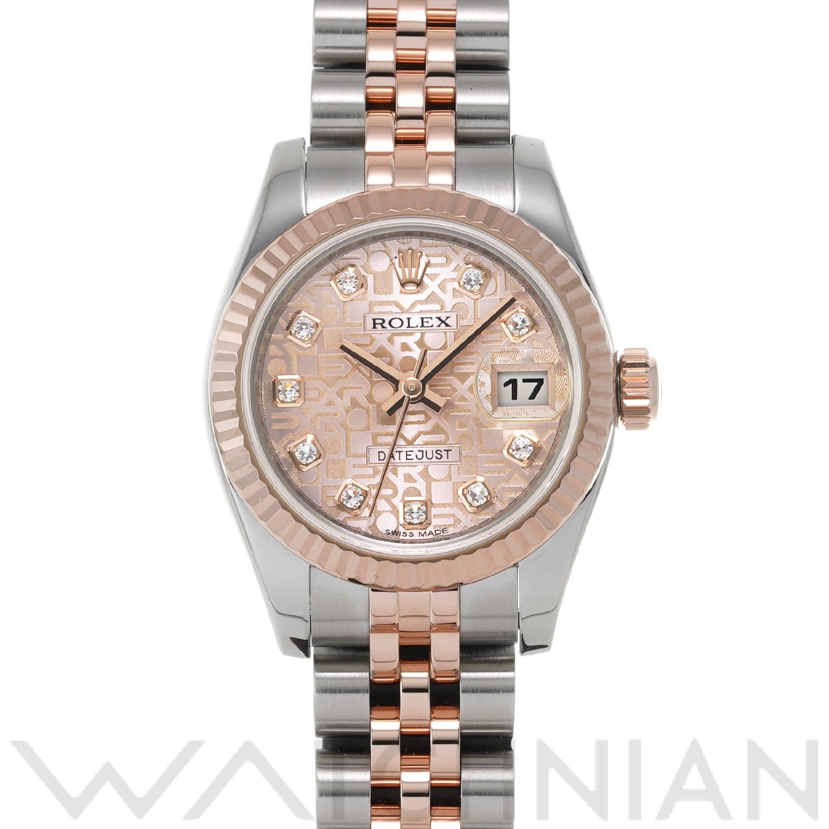 ロレックス デイトジャスト 179171G ピンクコンピュータ/ダイヤモンド レディース 時計 【中古】【wristwatch】