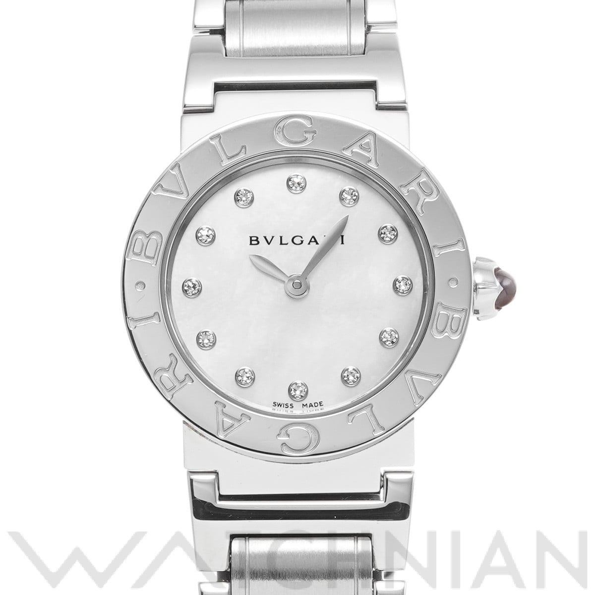 ブルガリ ブルガリブルガリ BBL26WSS/12 ホワイトシェル/ダイヤモンド レディース 時計 【中古】【wristwatch】