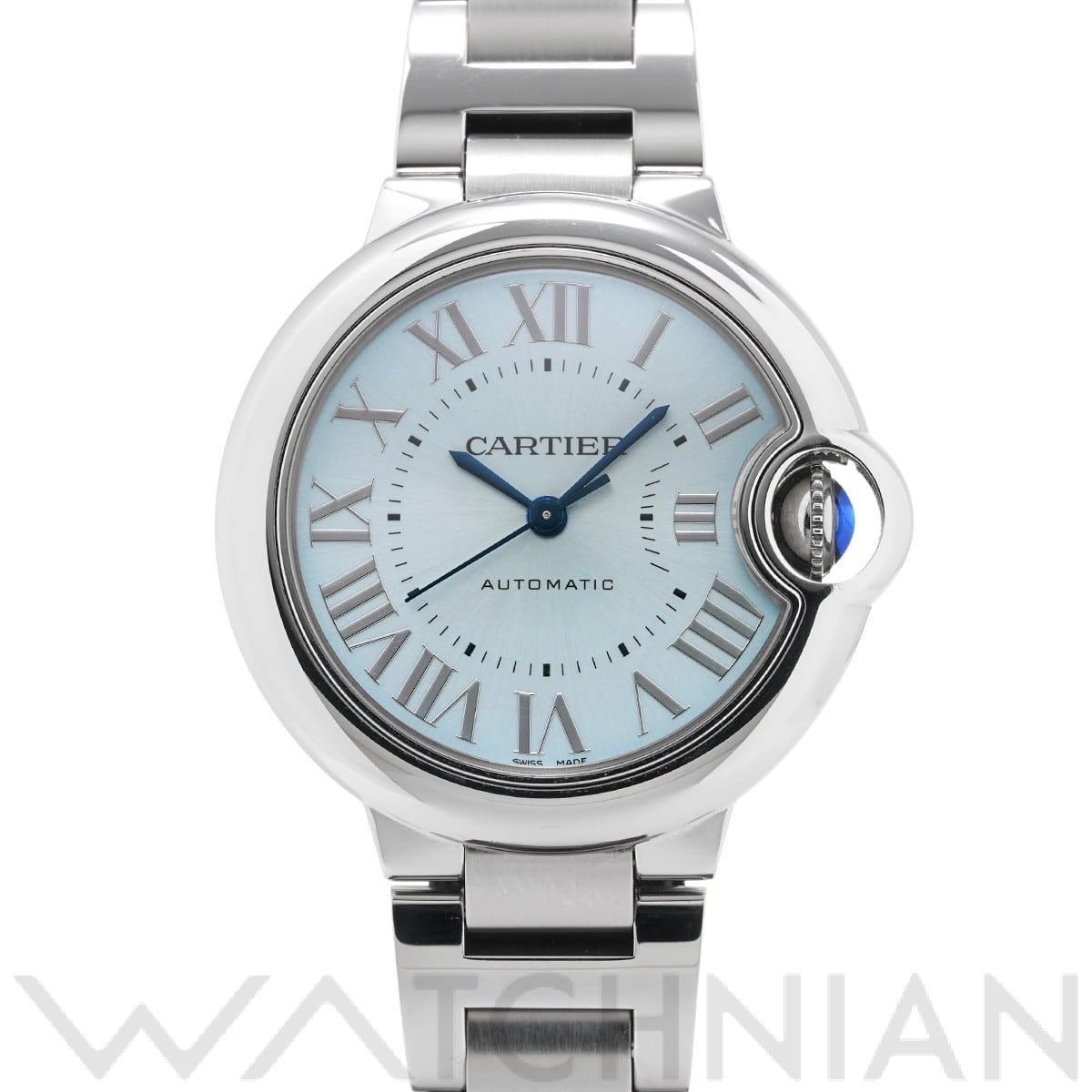 カルティエ バロンブルー ドゥ カルティエ 33mm WSBB0062 ブルー レディース 時計 【中古】【wristwatch】