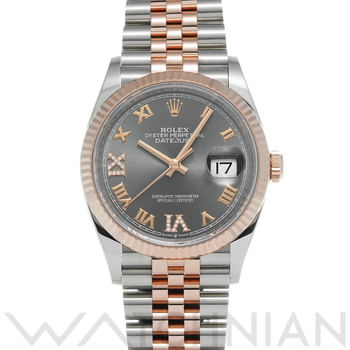 ロレックス デイトジャスト 36 126231 スレート/ダイヤモンド メンズ 時計 【中古】【wristwatch】