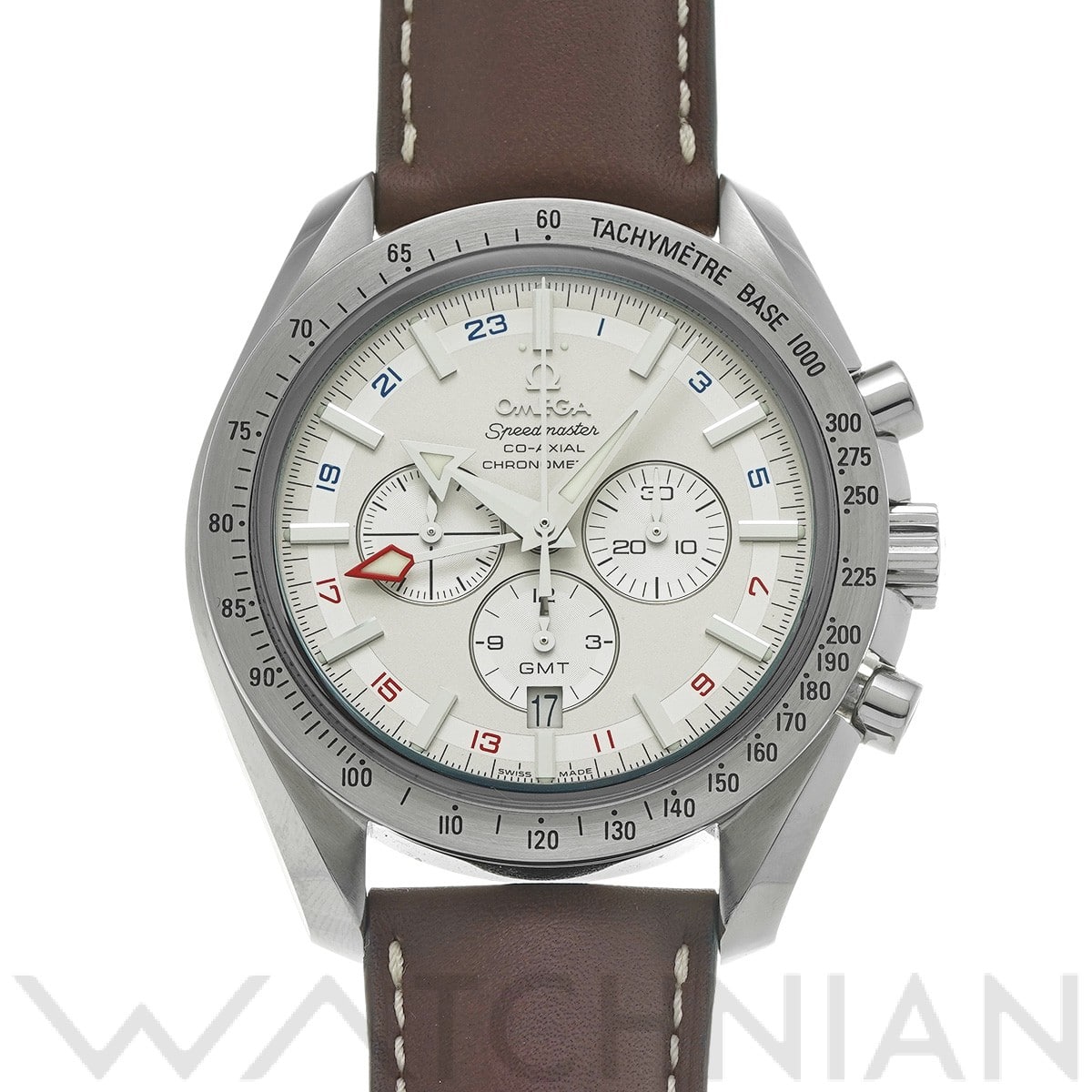 オメガ / OMEGA スピードマスター ブロードアロー コーアクシャル GMT 3881.30.37 ホワイト メンズ 時計 【中古】【wristwatch】