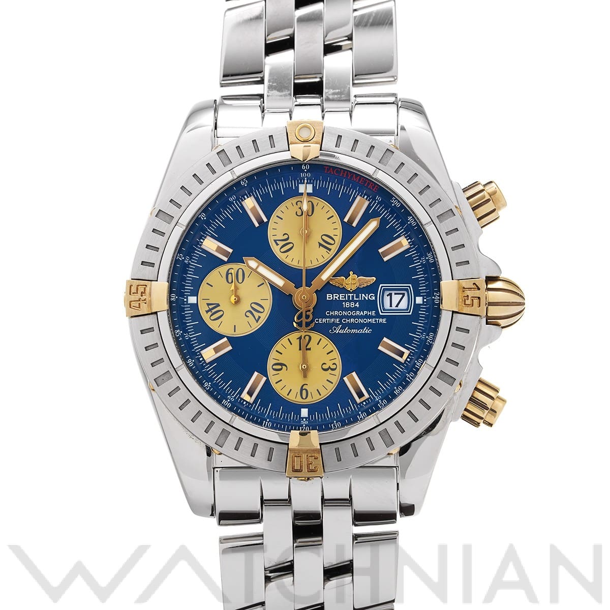 ブライトリング クロノマット エボリューション B13356 ブルー/シャンパン メンズ 時計 【中古】【wristwatch】