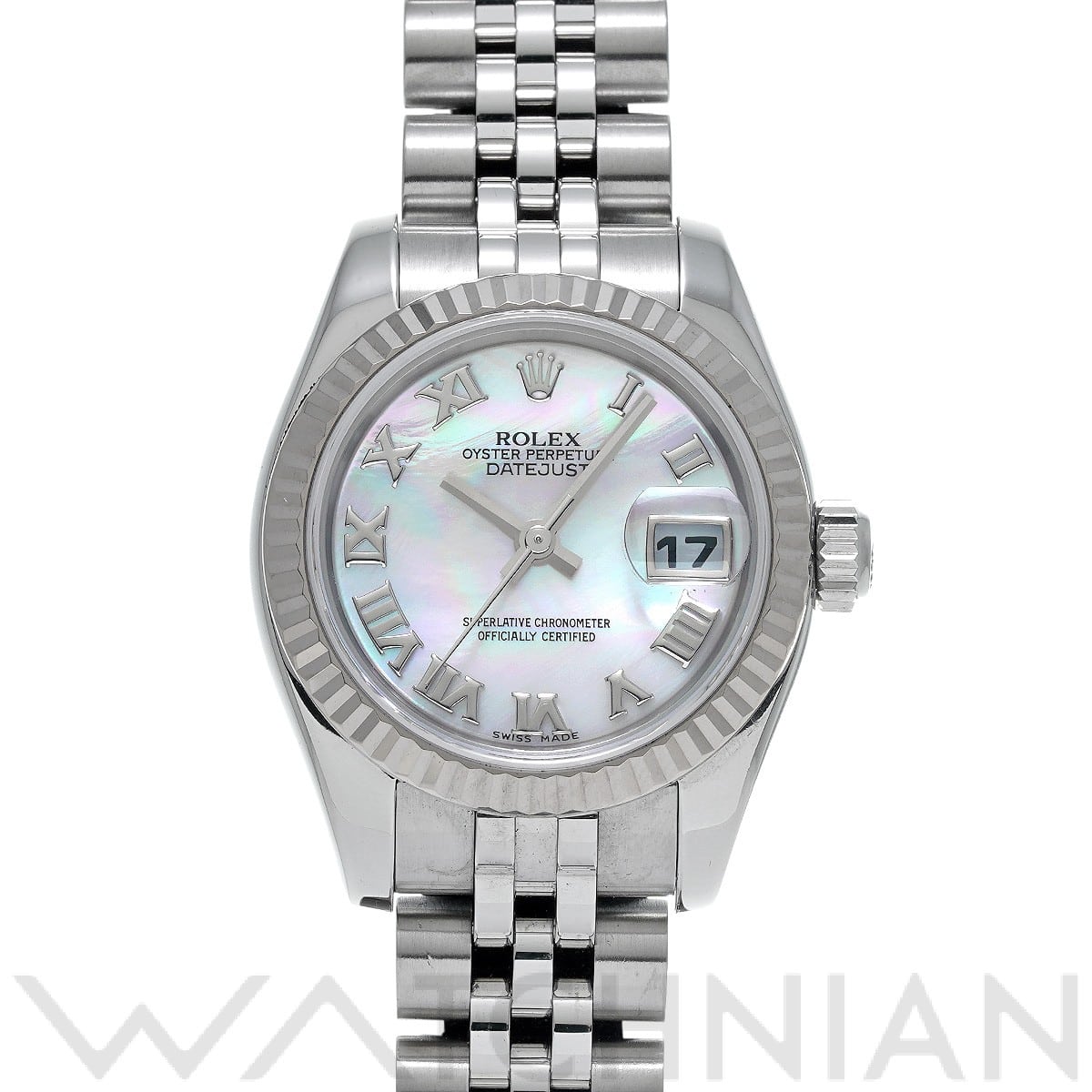 ロレックス レディ デイトジャスト 26 179174NR ホワイトシェル レディース 時計 【中古】【wristwatch】