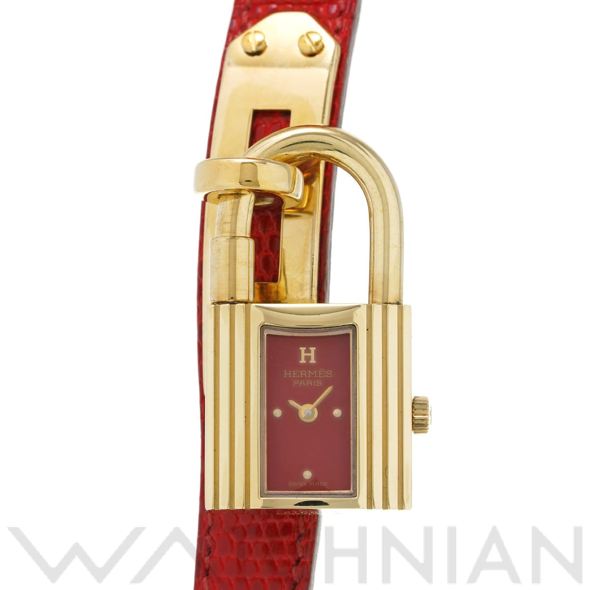 エルメス ケリーウォッチ KE1.201 レッド レディース 時計 【中古】【wristwatch】
