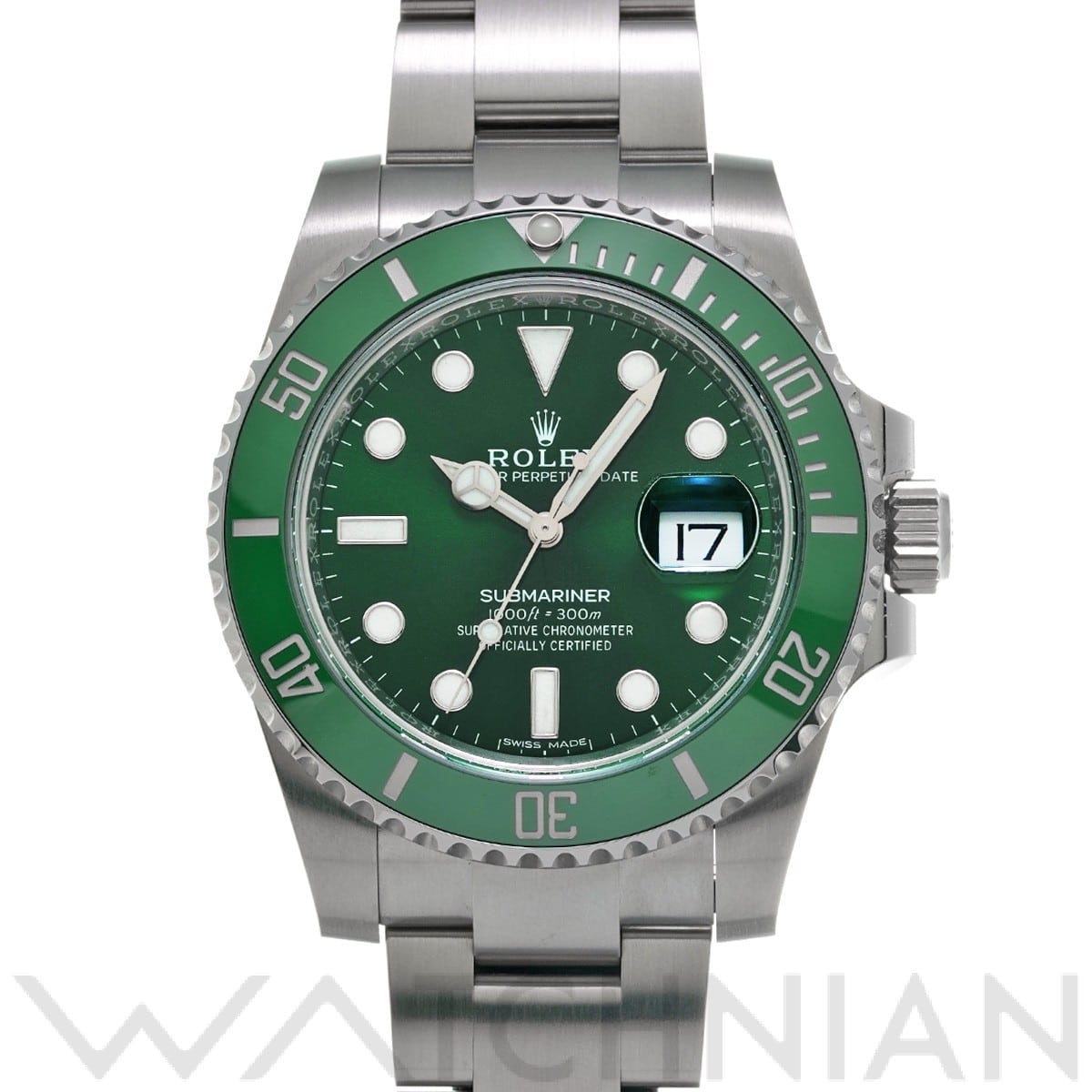 ロレックス サブマリーナ デイト 116610LV グリーン メンズ 時計 【中古】【wristwatch】