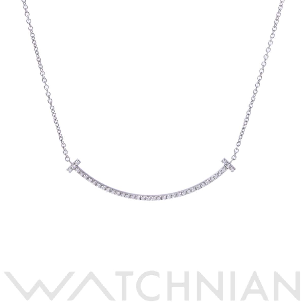 ティファニー Tスマイル ネックレス ホワイト K18ホワイトゴールド WG レディース ジュエリー 【中古】【jewelry】
