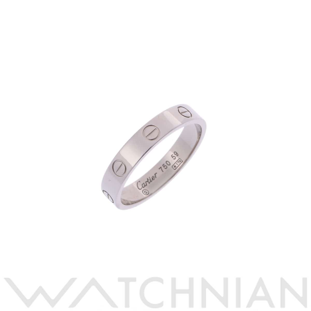 カルティエ ミニラブリング #59 シルバー K18ホワイトゴールド WG レディース ジュエリー 【中古】【jewelry】
