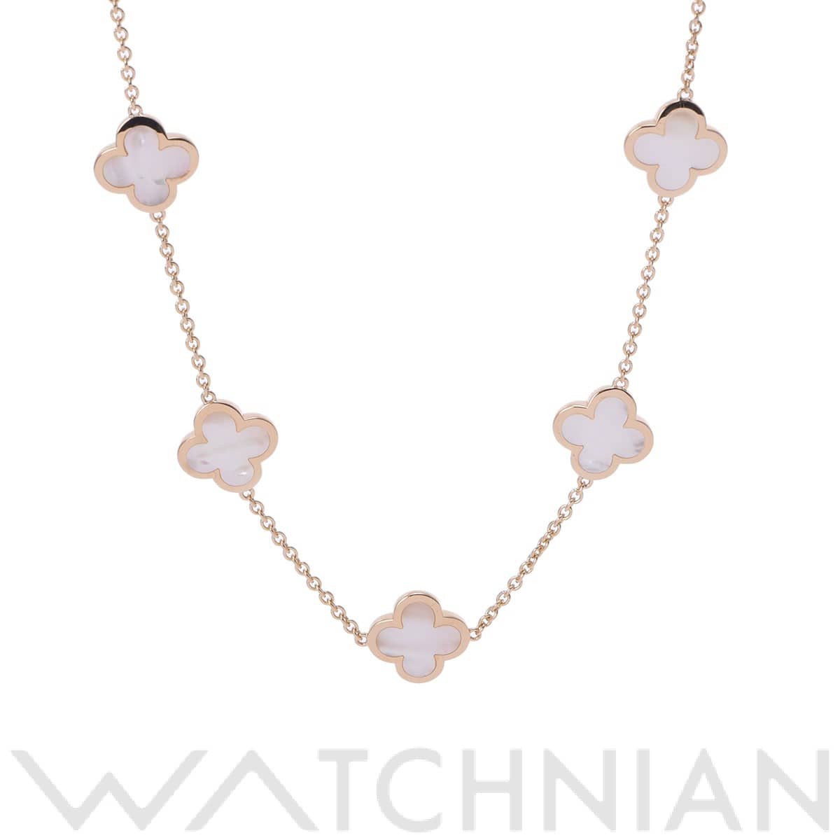 ヴァン クリーフ&アーペル ピュアアルハンブラ ネックレス 9P ゴールド K18イエローゴールド YG レディース ジュエリー 【中古】【jewelry】