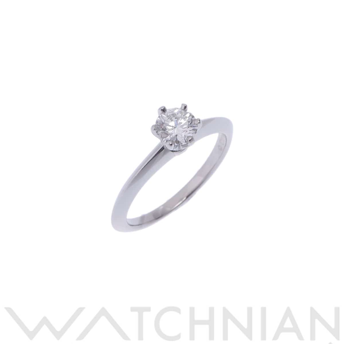 ティファニー ソリティアリング シルバー Pt950プラチナ レディース ジュエリー 【中古】【jewelry】
