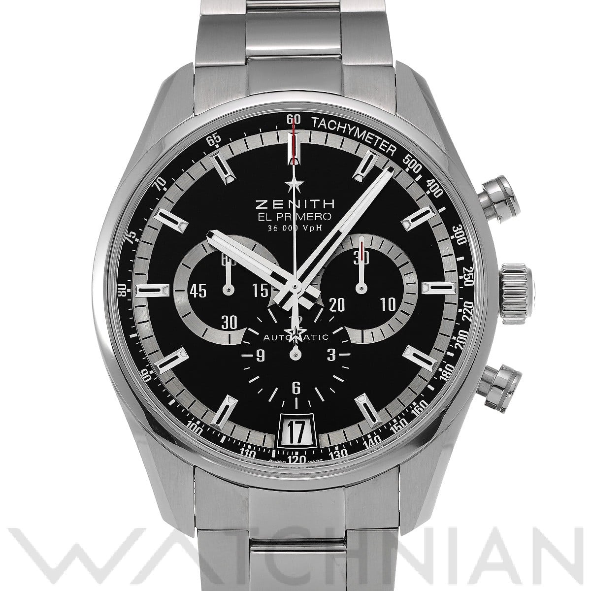 ゼニス エル・プリメロ 36000VpH 03.2040.400/21.M2040 ブラック メンズ 時計 【中古】【wristwatch】