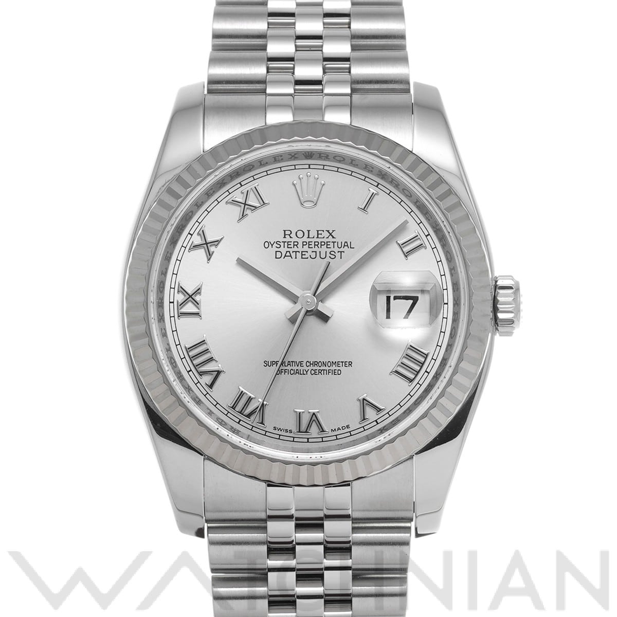 ロレックス デイトジャスト 36 116234 グレー メンズ 時計 【中古】【wristwatch】