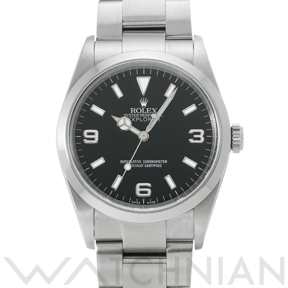 ロレックス ROLEX 114270 Z番(2006年頃製造) ブラック メンズ 腕時計