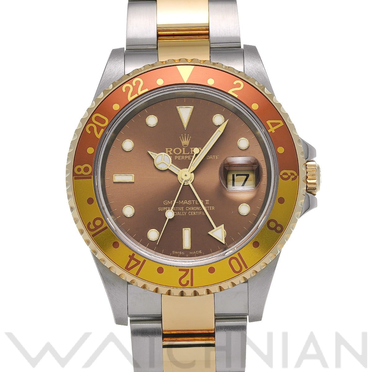 ロレックス GMTマスターII 16713 ブラウン メンズ 時計 【中古】【wristwatch】