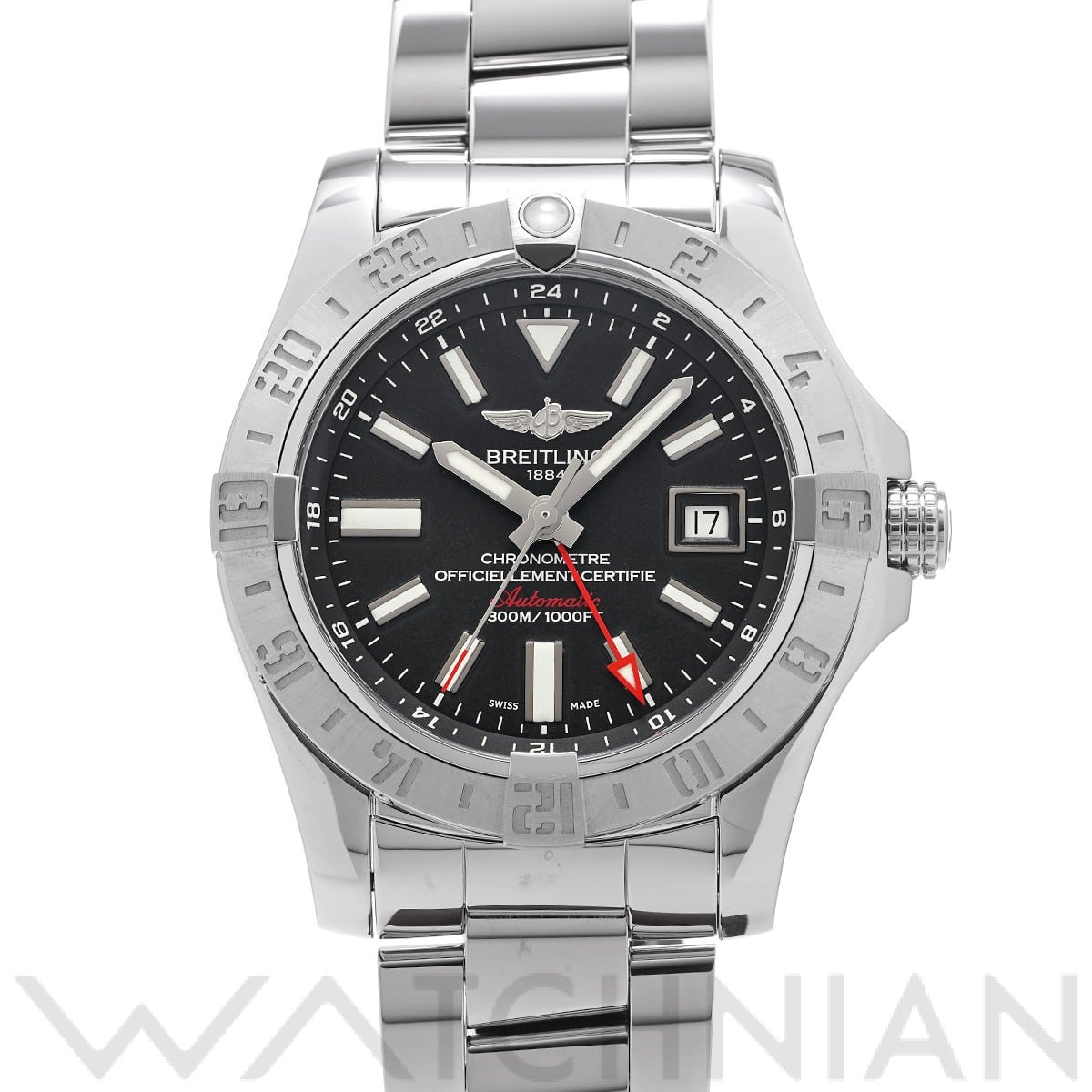 ブライトリング / BREITLING アベンジャーII GMT A3239011/BC35 ブラック メンズ 時計 【中古】【wristwatch】