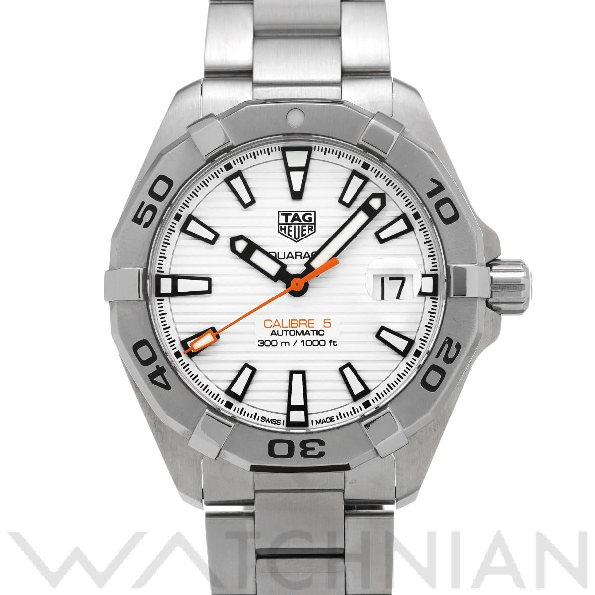 タグ ホイヤー / TAG HEUER アクアレーサー キャリバー5 WBD2111.BA0928 ホワイト メンズ 時計 【中古】【wristwatch】