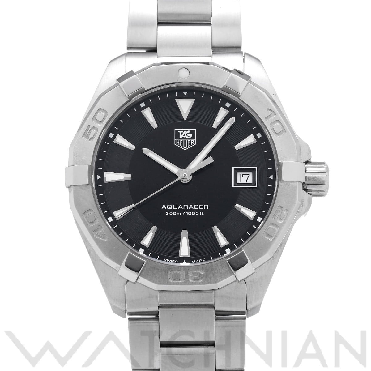 タグ ホイヤー / TAG HEUER アクアレーサー クォーツ WAY1110.BA0928 ブラック メンズ 時計 【中古】【wristwatch】