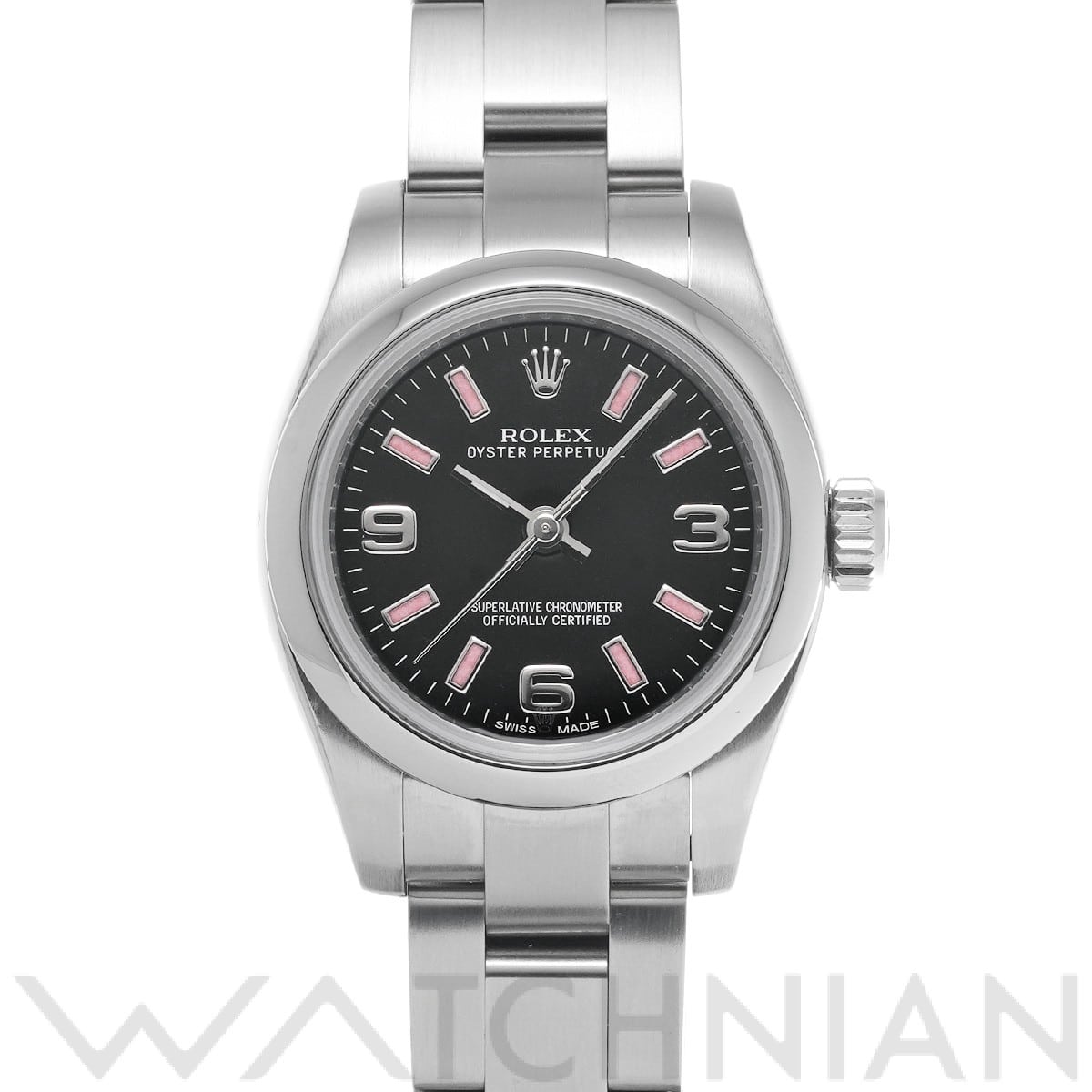 ロレックス オイスターパーペチュアル 26 176200 ブラック レディース 時計 【中古】【wristwatch】