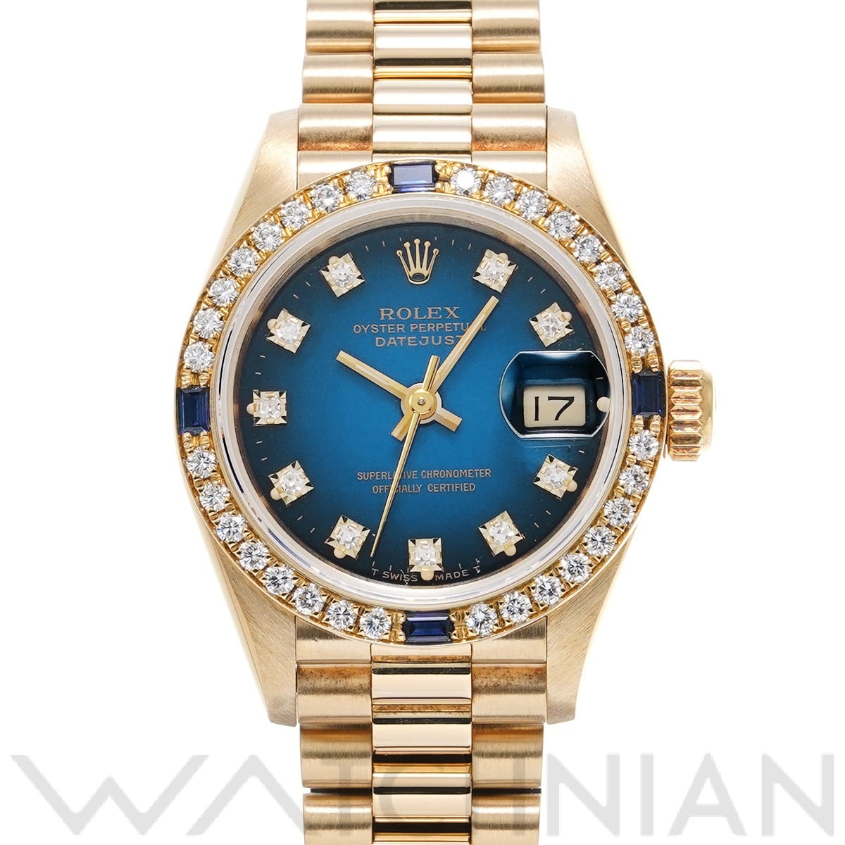ロレックス / ROLEX デイトジャスト 69088G ブルー・グラデーション/ダイヤモンド レディース 時計 【中古】【wristwatch】
