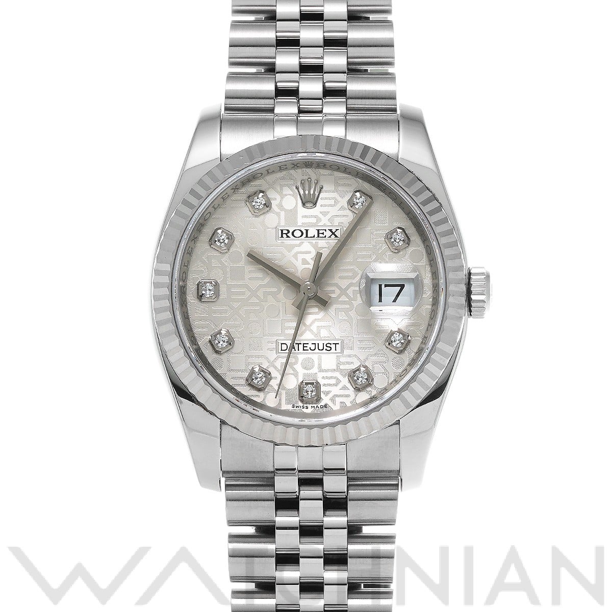 ロレックス デイトジャスト 36 116234G シルバーコンピュータ/ダイヤモンド メンズ 時計 【中古】【wristwatch】