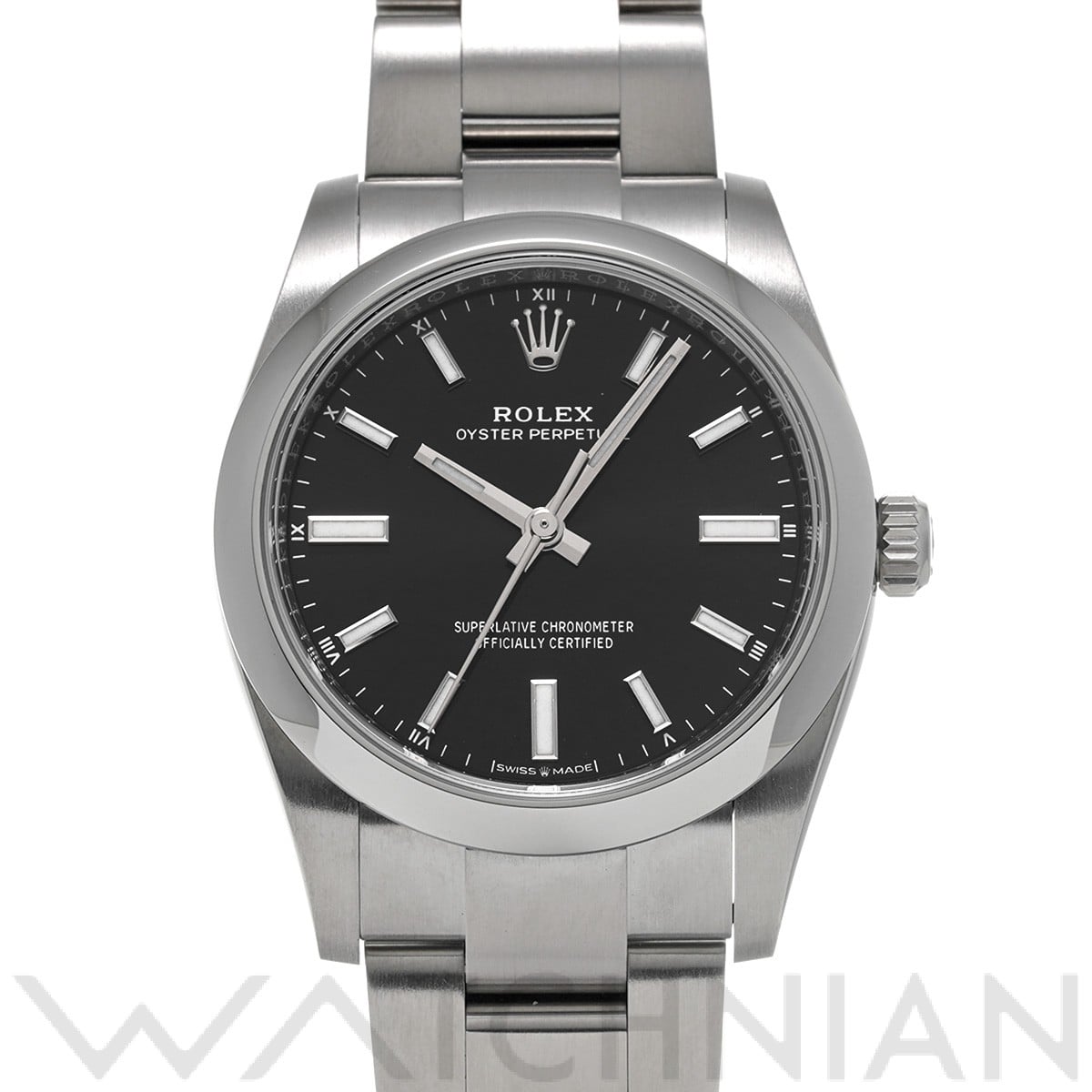 ロレックス オイスターパーペチュアル 34 124200 ブライトブラック ユニセックス 時計 【中古】【wristwatch】