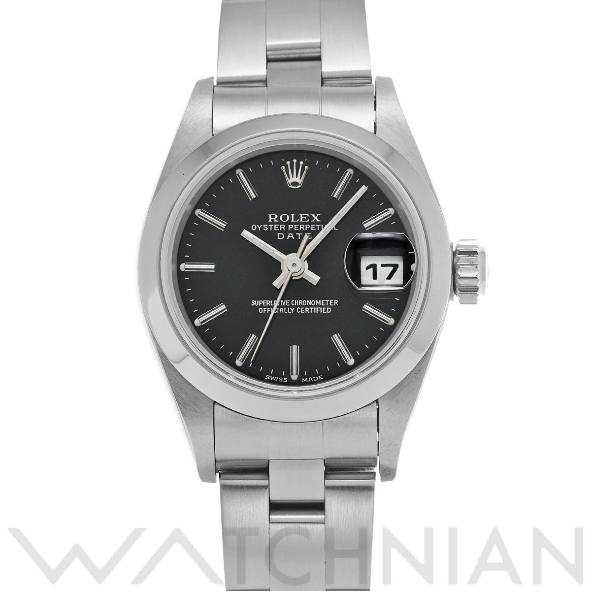 ロレックス オイスターパーペチュアル デイト 79160 ブラック レディース 時計 【中古】【wristwatch】