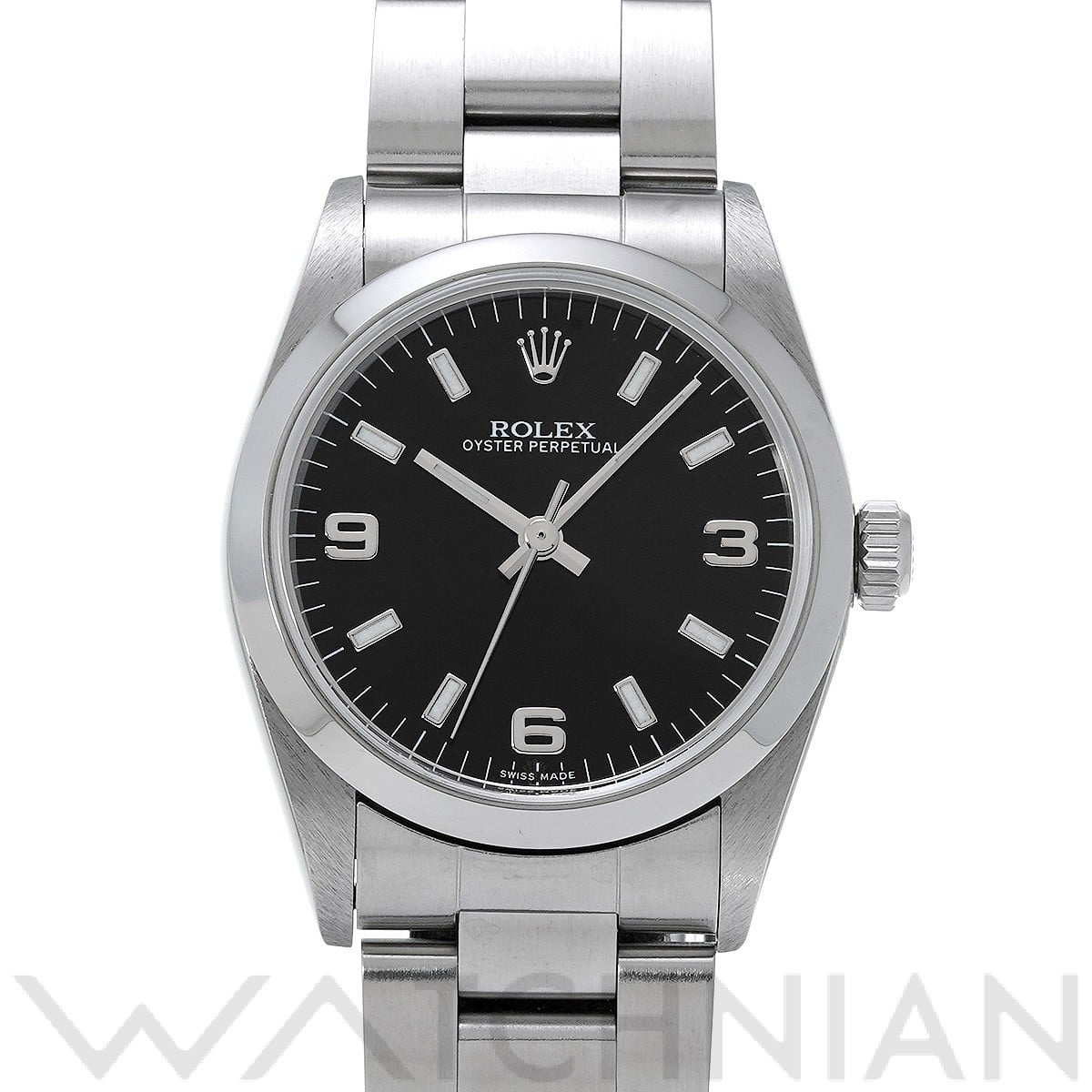 ロレックス オイスターパーペチュアル 77080 ブラック ユニセックス 時計 【中古】【wristwatch】