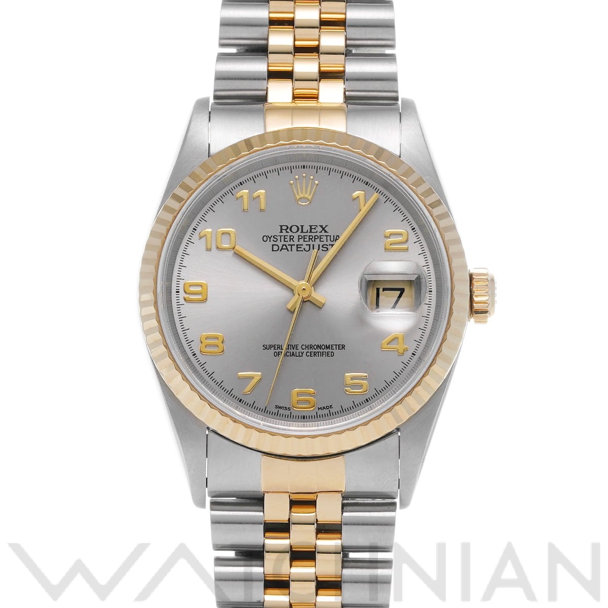 ロレックス デイトジャスト 16233 グレー メンズ 時計 【中古】【wristwatch】