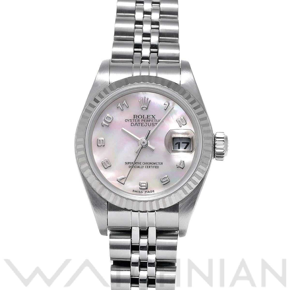 ロレックス デイトジャスト 79174NR ホワイトシェル レディース 時計 【中古】【wristwatch】