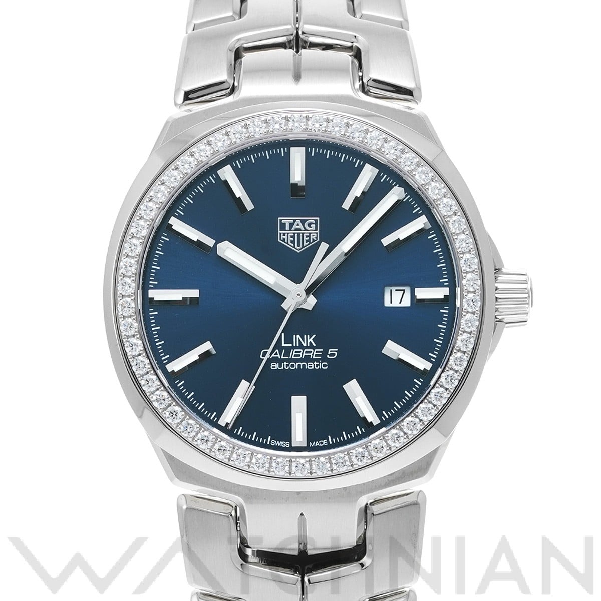 タグ ホイヤー / TAG HEUER リンク キャリバー5 WBC2113.BA0603 ブルー メンズ 時計 【中古】【wristwatch】