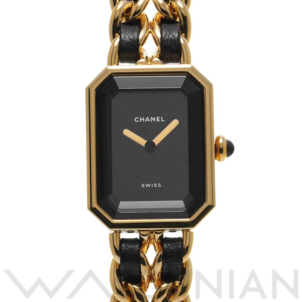 シャネル プルミエール L H0001 ブラック レディース 時計 【中古】【wristwatch】